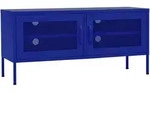vidaXL TV-Schrank Marineblau 105x35x50 cm Stahl