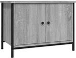vidaXL TV-Schrank mit T&uuml;ren Grau Sonoma 60x35x45 cm Holzwerkstoff