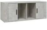 vidaXL TV-Schrank Betongrau 100x35x40 cm Holzwerkstoff
