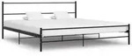 vidaXL Bettgestell Schwarz Metall 200&times;200 cm