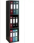 VCM B&uuml;roregal & B&uuml;cherregal Offas Schwarz H. 107 x B. 34 x T. 30 cm