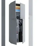 VCM Lona Universalschrank Reinigungsschrank 4 T&uuml;ren Grau.