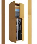 VCM Lona Universalschrank Reinigungsschrank 4 T&uuml;ren Buche dekor.