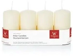 Wiedemann 218156.073 Stumpenkerze - 100 x 50 mm, 4 St&uuml;ck, bisquit