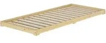 Erst-Holz Niederflurbett extra niedriges Bettrahmen Futonbett 100x200 Kiefer...
