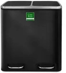 M&uuml;lleimer aus Edelstahl "Felix" - Trennsystem - Mit Schlie&szlig;d&auml;mpfer / 2 x 15 Liter