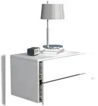 VCM Nachttisch Usal Wei&szlig; H. 30 x B. 45 x T. 32 cm