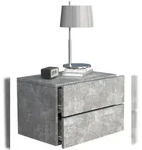 VCM Nachttisch Usal Beton-Grau H. 30 x B. 45 x T. 32 cm