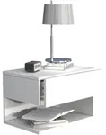 VCM Nachttisch Usal Wei&szlig; H. 30 x B. 45 x T. 32 cm