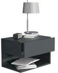 VCM Nachttisch Usal Anthrazit H. 30 x B. 45 x T. 32 cm