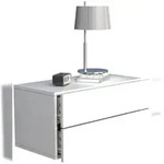 VCM Nachttisch Usal Wei&szlig; H. 30 x B. 60 x T. 32 cm