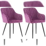 CLP 2er Set Esszimmerstuhl Shila lila/Samt