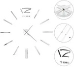 vidaXL 3D-Wanduhr Modernes Design 100 cm XXL Silbern