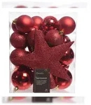 Decoris 023372 Kugeln bruchfest glanz, matt, Glitter mix Transbox a 33