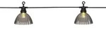 StarTrading LED Lichterkette LAMPENSCHIRM 12 warmwei&szlig;e LED L: 4,95m Outdoor grau