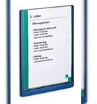 Durable T&uuml;rschild A4 d.bl CLICK SIGN transparente Front