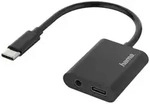 Hama USB-C Audioadapter 2in1 Klinke & Ladefunktion