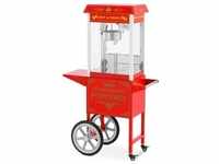 Royal Catering Popcornmaschine mit Wagen - Retro-Design - 150 / 180 °C - rot -