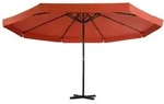 vidaXL Sonnenschirm Aluminium-Mast 500 cm Terrakotta-Rot