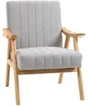 HOMCOM - Ohrensessel - 68L x 74B x 82H cm - grau
