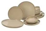 CreaTable Uno Sand Tellerset 12-tlg Steinzeug
