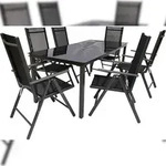 VCM Gartenm&ouml;bel-Set Miami Anthrazit H. 76 x B. 189 x T. 90 cm