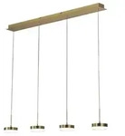 Fabas Luce Dunk 4-flammige Pendelleuchte - 32W dimmbare LED - Satiniertes Messing