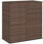 vidaXL Garten-Kissenbox PE Rattan 100x49x103,5 cm Braun