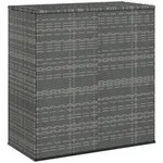 vidaXL Garten-Kissenbox PE Rattan 100x49x103,5 cm Grau
