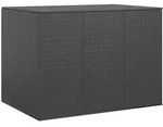 vidaXL Garten-Kissenbox PE Rattan 145x100x103 cm Schwarz