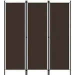 vidaXL 3-tlg. Raumteiler Braun 150x180 cm