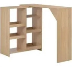 vidaXL Bartisch mit Beweglichem Regal Eichenbraun 138x39x110 cm
