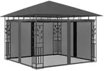 vidaXL Pavillon mit Moskitonetz 3x3x2,73 m Anthrazit 180 g/m2