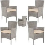 CASARIA&reg; Polyrattan Gartenst&uuml;hle 4er Set Creme