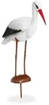 Relaxdays Gartenfigur Storch, Garten Dekofigur, Fischreiher Schutz,...