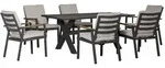 Outsunny - Gartenm&ouml;bel Set - wetterfest - Aluminium - schwarz und grau