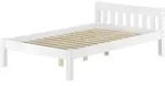 Erst-Holz Futonbett wei&szlig; Einzelbett 120x200 Kieferbett Massivholz Bettgestell...