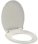 vidaXL Toilettensitz mit Absenkautomatik Hellgrau Oval