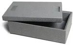 Climapor Transportbox klein aus Styropor, grau - Volumen: 54,5 x 35 x 18 cm (16,5
