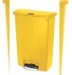 Rubbermaid Tretabfalleimer Slim Jim 1883579 Kunststoff 90l gelb