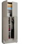 VCM LonaXXL Kleiderschrank 4 T&uuml;ren 1 Schublade grau.
