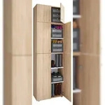 VCM Schuhschrank Lona Sonoma-Eiche H. 223 x B. 70 x T. 39 cm