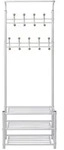 vidaXL Garderobe mit Schuhablage 68&times;32&times;182,5 cm Wei&szlig;