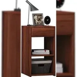 VCM Nachttisch Sledo Kern-Nussbaum H. 65 x B. 35 x T. 35 cm