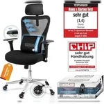CLOUVOU CleverSeat, ergonomischer B&uuml;rostuhl, R&uuml;ckenlehne mit Mesh Bezug,