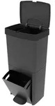 Kitchen Move Treteimer zur M&uuml;lltrennung PICEA grau 70L Plastik Grau