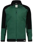 DASSY Fleecejacke KAZAN - Arbeitsjacke mit Cordura-Verst&auml;rkung flaschengr&uuml;n/schwarz