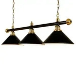 Winsport Billardlampe "London", Messing, Schwarz lackiert, Schwarz