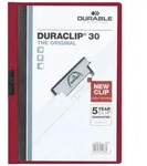 DURABLE 220031 Klemmmappe DURACLIP 30 DIN A4 Hartfolie aubergine