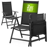 CASARIA&reg; Aluminium Gartenstuhl Bern Klappbar Anthrazit 2er Set